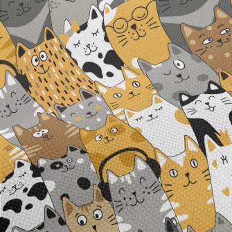 Cats Of Various Shapes Performance Linen