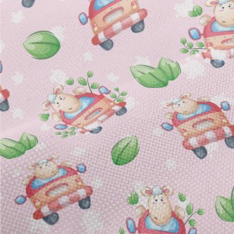 Sheep Driving A Car Performance Linen