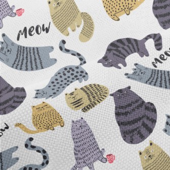 Fluffy Chubby Cat Performance Linen
