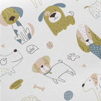 Simple Colorful Dog Twill