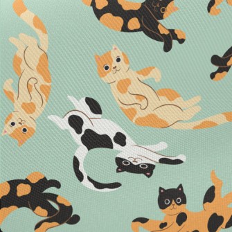 Happy Lazy Cat Twill