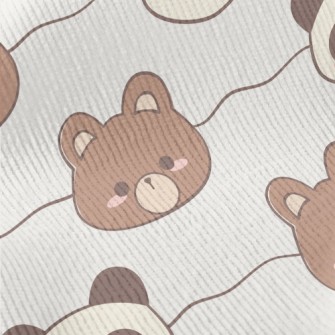 Cute Brown Bear And Panda Standard Corduroy