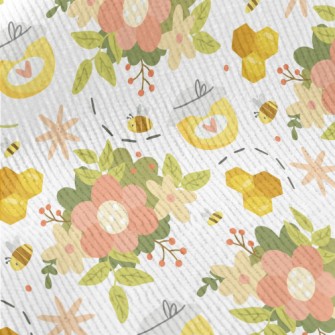 Gentle Flowers And Bee Honey Standard Corduroy