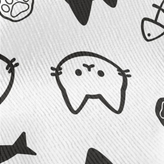 Cute Black And White Cat Standard Corduroy