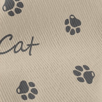 Cat English And Fish Bone Paw  Standard Corduroy