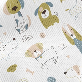 Simple Colorful Dog Standard Corduroy