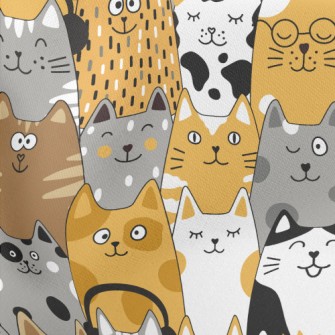 Cats Of Various Shapes Stretch Ponte