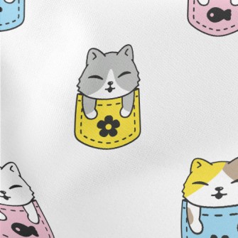 Cat In A Colorful Pocket Stretch Ponte