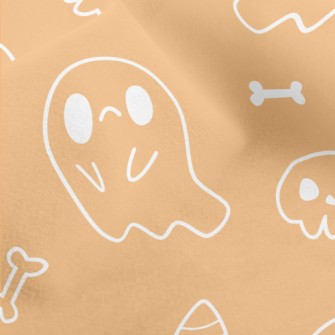 Crying Ghost And Skull Micro Fleece