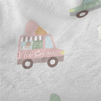 Ice Cream Trucks In Different  Minky