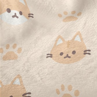 Orange And White Cat And Paw P Minky