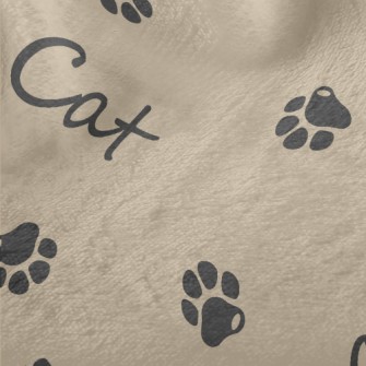 Cat English And Fish Bone Paw  Minky