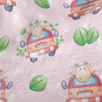 Sheep Driving A Car Minky
