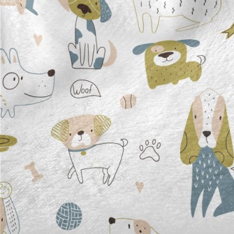 Simple Colorful Dog Minky