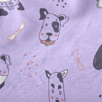 Simple Line Color Dog Minky