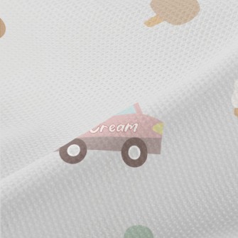 Ice Cream Trucks In Different  Piqué