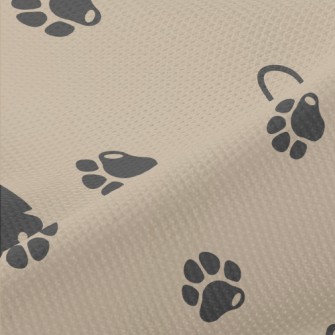 Cat English And Fish Bone Paw  Piqué