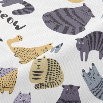 Fluffy Chubby Cat Piqué