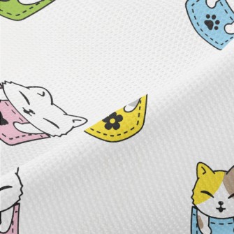 Cat In A Colorful Pocket Piqué