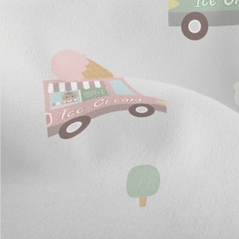 Ice Cream Trucks In Different  Lightweight Performance Linen
