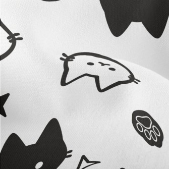 Cute Black And White Cat Lightweight Performance Linen