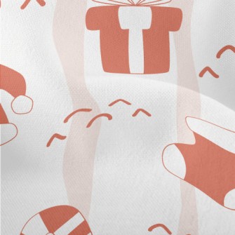 Christmas Cat Gifts And Candy  Lightweight Performance Linen