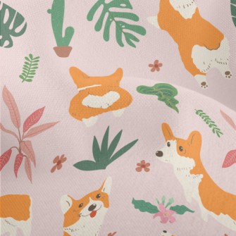 Graffiti Realistic Corgi Lightweight Performance Linen