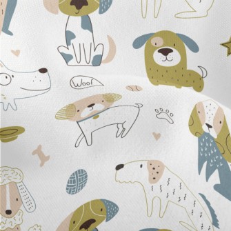 Simple Colorful Dog Lightweight Performance Linen