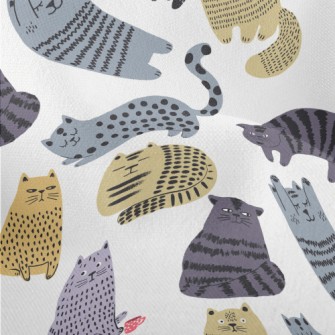 Fluffy Chubby Cat Lightweight Performance Linen