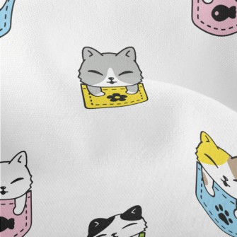 Cat In A Colorful Pocket Lightweight Performance Linen