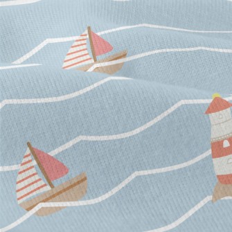 Red And Blue Sailboat And Ligh Modern Jersey