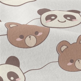 Cute Brown Bear And Panda Modern Jersey