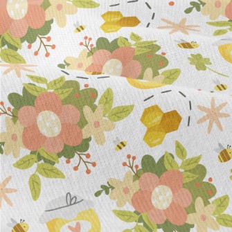 Gentle Flowers And Bee Honey Modern Jersey