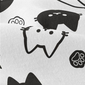 Cute Black And White Cat Modern Jersey