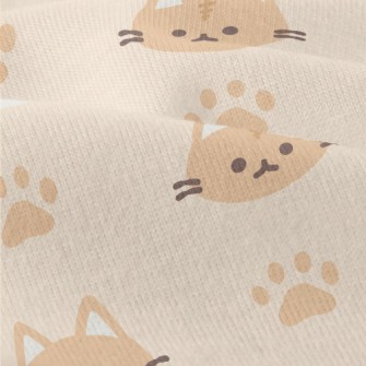 Orange And White Cat And Paw P Modern Jersey