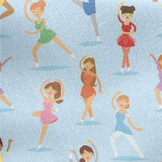 Various Women Dancing Jersey Backed Fleece