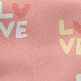 Love English Letters Jersey Backed Fleece
