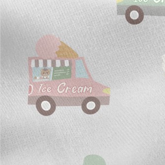 Ice Cream Trucks In Different  Jersey Backed Fleece