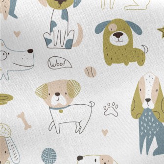 Simple Colorful Dog Jersey Backed Fleece