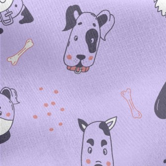 Simple Line Color Dog Jersey Backed Fleece