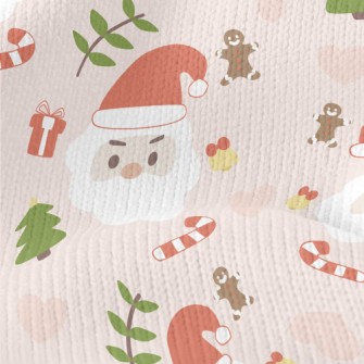 Santa Claus And Gingerbread Ma Stretch Jersey