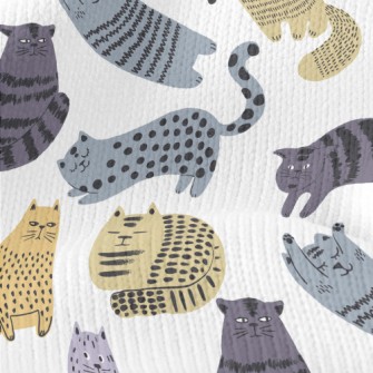 Fluffy Chubby Cat Stretch Jersey