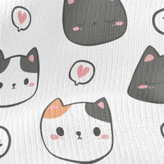 Hand Drawn Cute Cats Of Variou Stretch Jersey