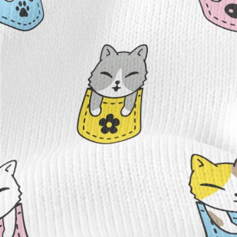 Cat In A Colorful Pocket Stretch Jersey