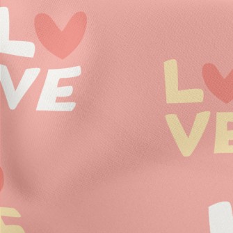 Love English Letters Lightweight Cotton Poplin