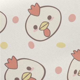 Round Cute Cock Midweight Cotton Poplin
