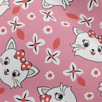 Pretty Cat With Bow Chiffon