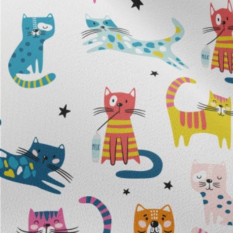 Various Colorful Cats Chiffon