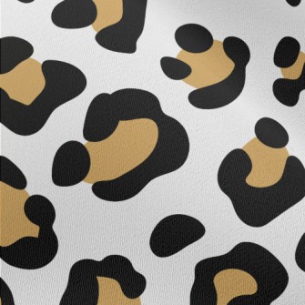Beautiful Leopard Print On Whi Chiffon