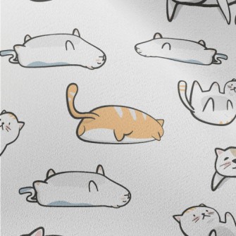 Lazy Cat Lying On The Ground Chiffon